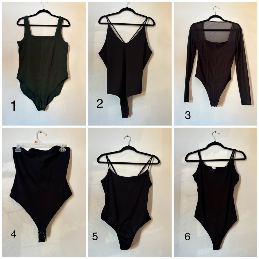 6 Women’s Bodysuits ( All same size )